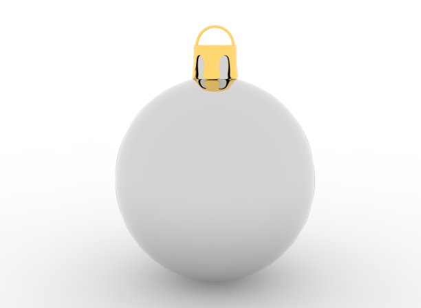 白色背景上的圣诞树玩具。圣诞装饰品。3 d渲染图片下载