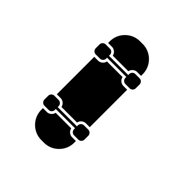 滑板图标设计矢量模板插图符号和符号EPS 10图片下载