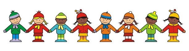 孩子们，冬天的衣服，eps。图片下载