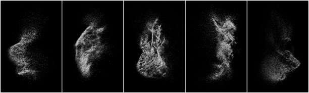 Set of distressed white grain纹理。图片下载