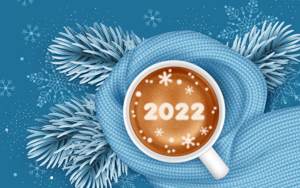 2022年新年贺卡模板图片下载