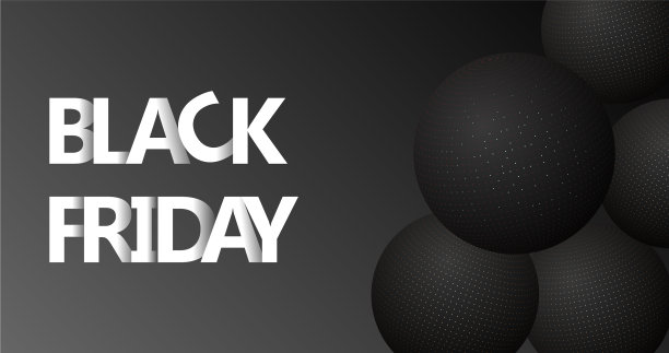 现实的黑色星期五水平销售横幅图片下载