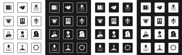 设置僧侣基督标志旗与基督图片下载