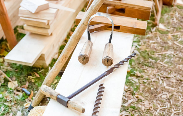 木工工具，刮板，钻孔，传统夹具图片下载