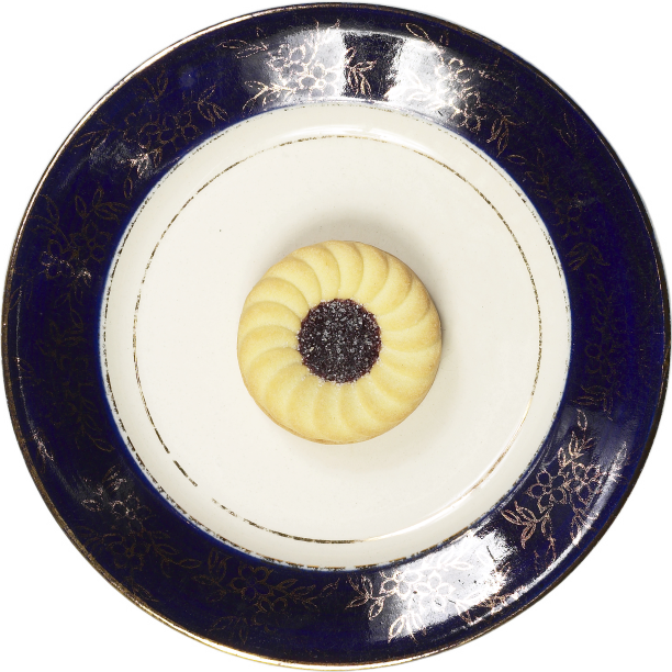 盘子里的饼干俯视图图片下载