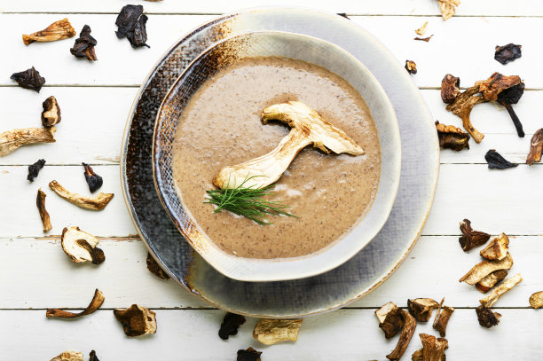 美味的蘑菇汤图片下载