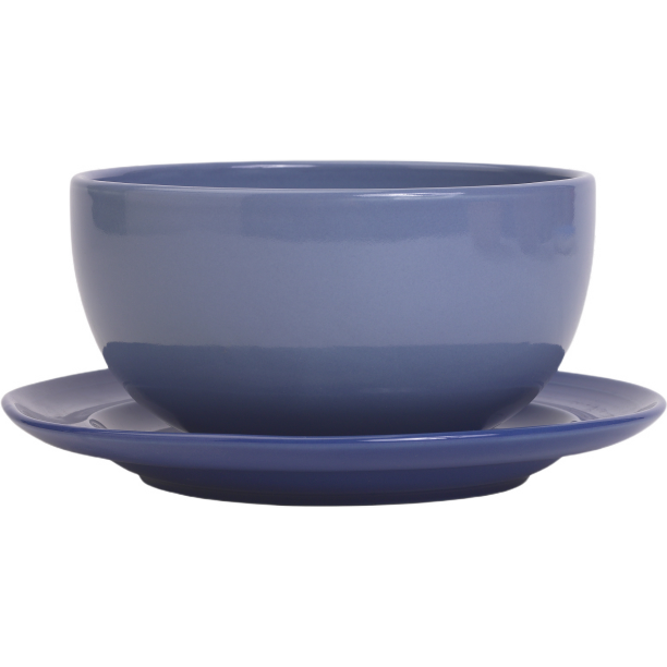蓝色的盘子和碗图片下载
