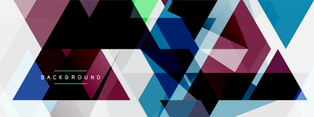 彩色三角形构成几何抽象图片下载