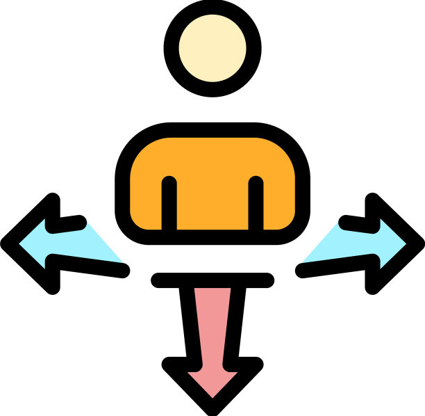 人的距离图标颜色轮廓图片下载