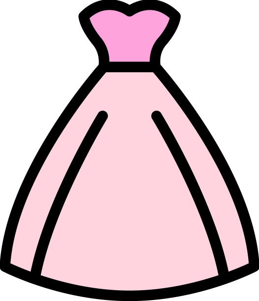 设计师婚纱图标颜色轮廓图片下载