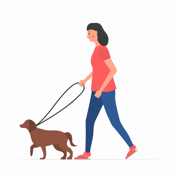 卡通人物在城市里走在户外图片下载