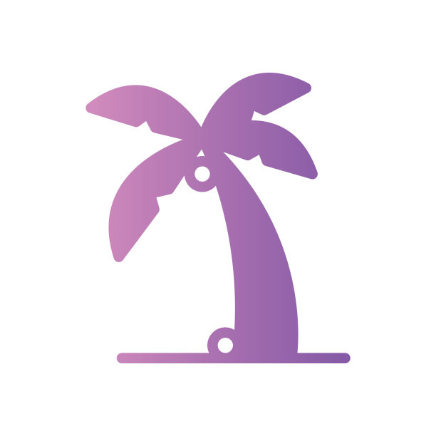 椰子渐变图标孤立在白色背景图片下载