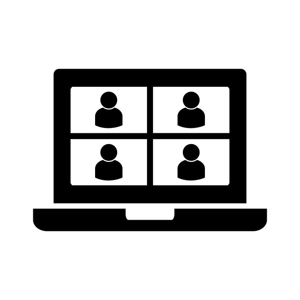 视频会议，网络研讨会，在线会议设计矢量模板插图符号和符号EPS 10在白色背景图片下载