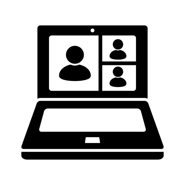 视频会议，网络研讨会，在线会议设计矢量模板插图符号和符号EPS 10在白色背景图片下载