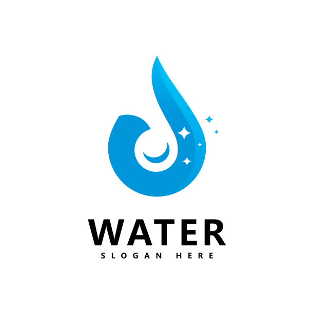 Aqua water标志设计。水滴矢量标志图片下载