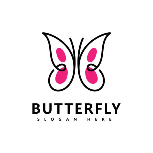 美丽蝴蝶品牌标志图标矢量图片下载