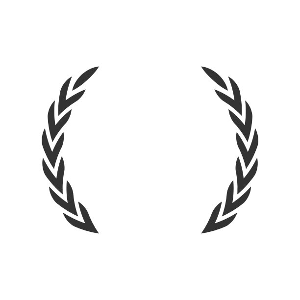 花环轮廓。月桂树叶标志图标。冠军奖的象征。矢量插图形象。图片下载