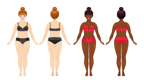 漂亮的年轻女人，大号，穿着优雅的内衣图片下载