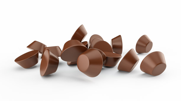 碗状巧克力3d插图图片下载