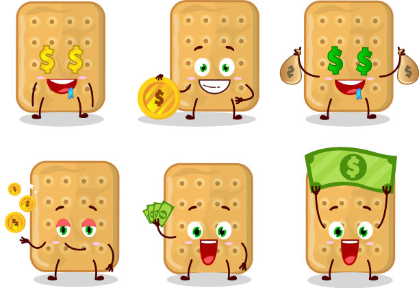 带有可爱表情的饼干卡通人物图片下载