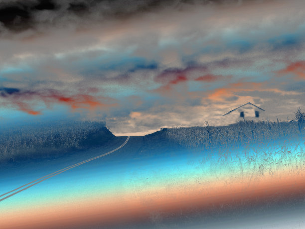 乡郊景观及道路图片下载