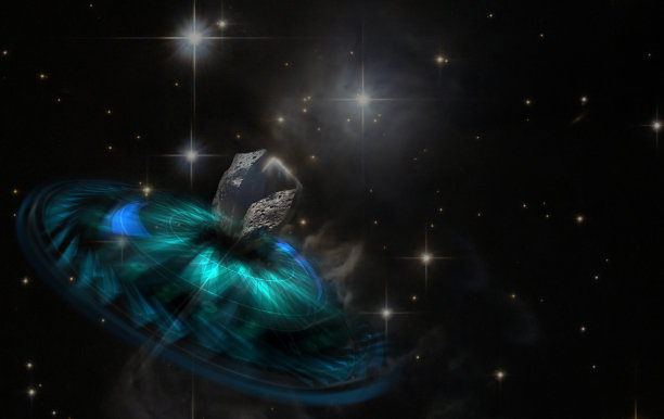 抽象太空壁纸：陨石周围的UFO（NASA提供素材）图片下载