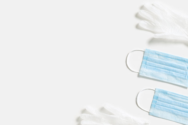 冠状病毒预防医用外科口罩，手卫生衣瓣个人防护装备。图片下载