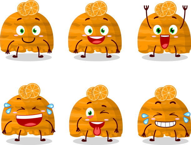 卡通人物橙子冰淇淋勺图片下载