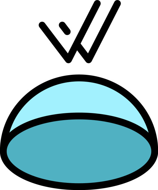 现代眼透镜反射图标颜色轮廓图片下载