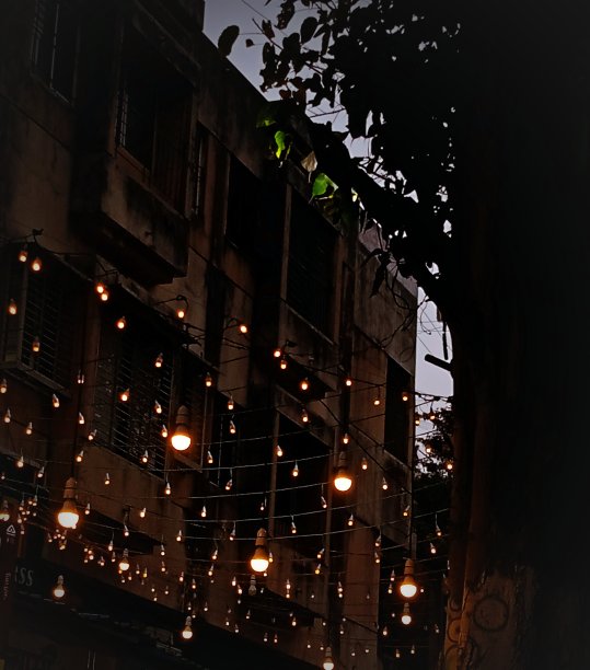 黑暗中的灯泡图片下载