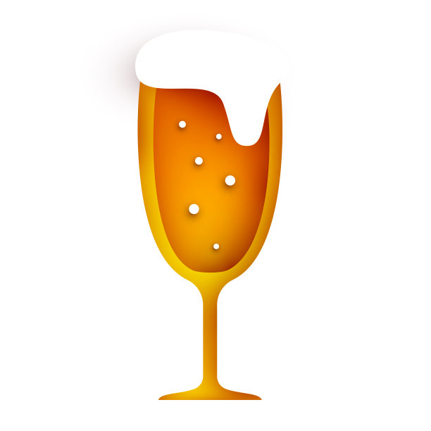 一杯现代几何风格的啤酒。简约的剪纸设计元素。模板的品牌事件，广告，背景。矢量插图。图片下载