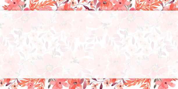 一个画框，上面画着桃红色的花朵，背景是白色的。水平横幅为漂亮的名片，贴纸，价格标签，广告，邀请。文本的矩形形式图片下载