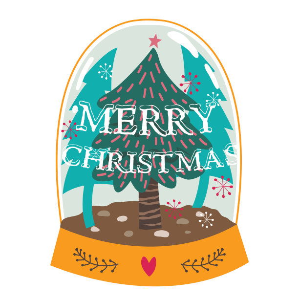 雪花圣诞树音乐盒插图图片下载