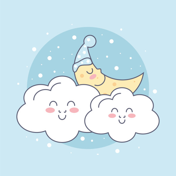 可爱的云月图片下载