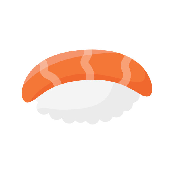现实寿司传统日本食物在白色背景-矢量图片下载
