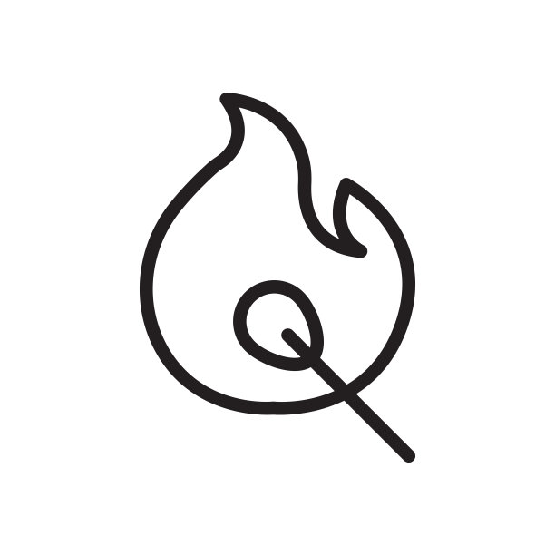 火柴线条图标，白色背景图片下载