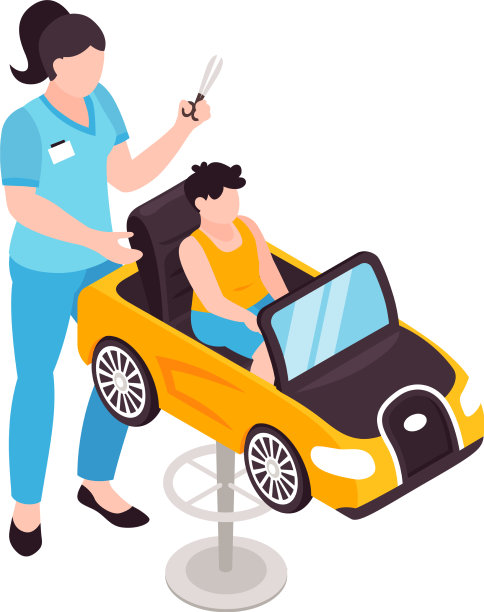 等距的理发师图片下载