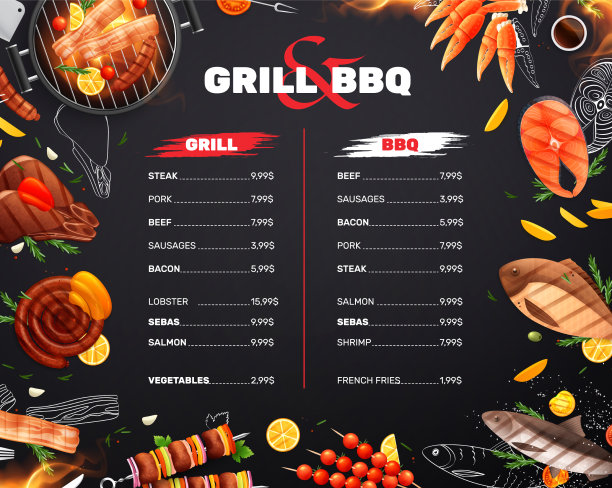 烧烤菜单设计图片下载