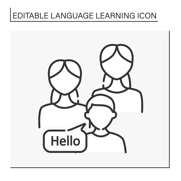 说话俱乐部线图标图片下载