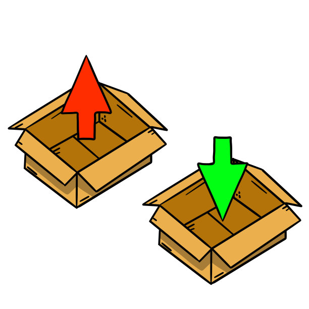 打开盒子。一套硬纸板容器。一个空包图片下载