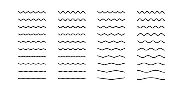 线元素图标集设计曲线波浪图片下载