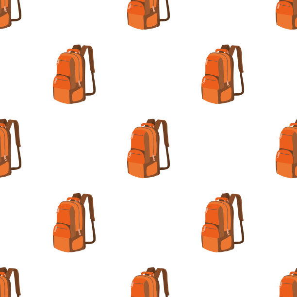 旅行背包图案无缝图片下载
