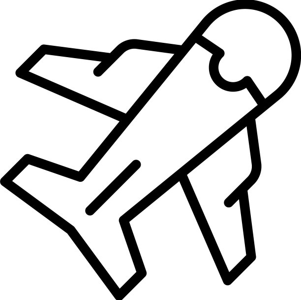 飞机投递图标轮廓包裹图片下载