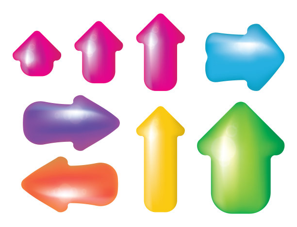 霓虹灯下载进度加载条和箭头设置图片下载