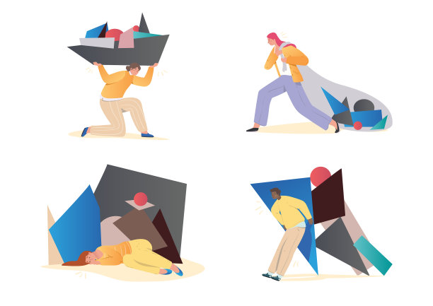 一群悲伤疲惫的人图片下载