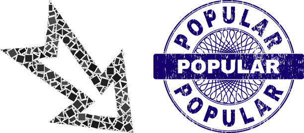 右边是垃圾邮票和几何箭头图片下载