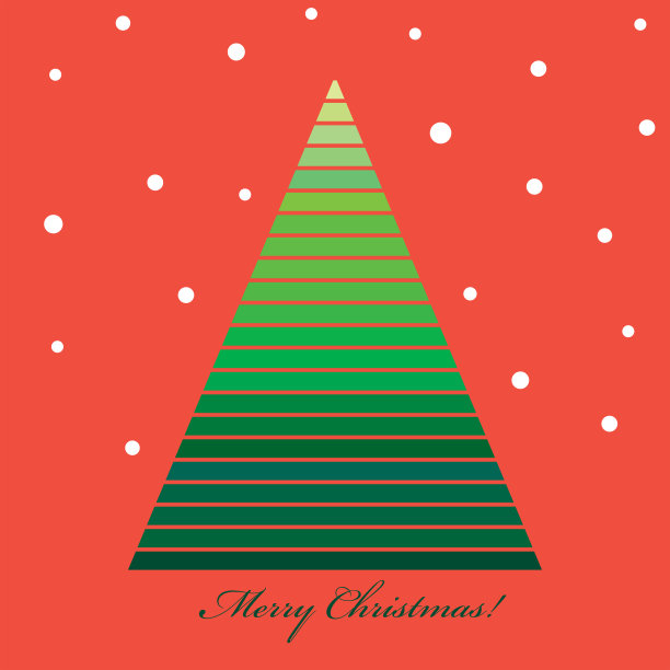 圣诞贺卡与风格圣诞树图片下载