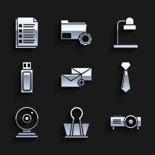 设置信封装订夹演示电影图片下载