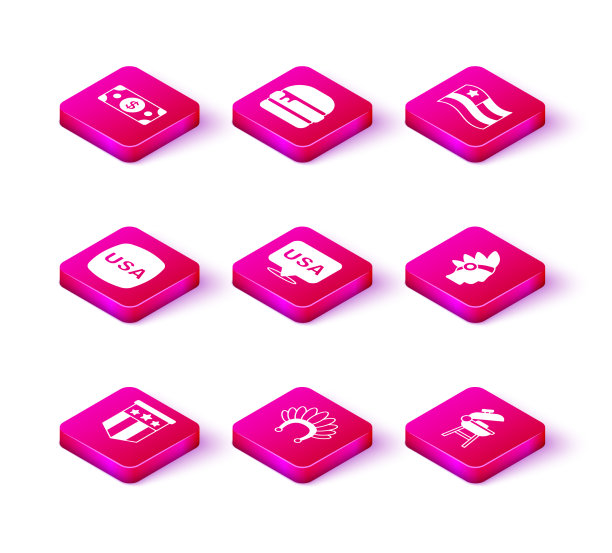 用羽毛装饰美国国旗上的印第安头饰图片下载