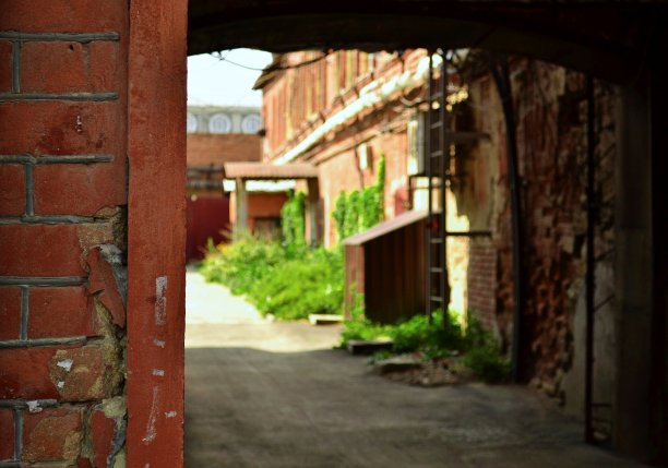 拱门。通往内院的通道。纹理图片下载